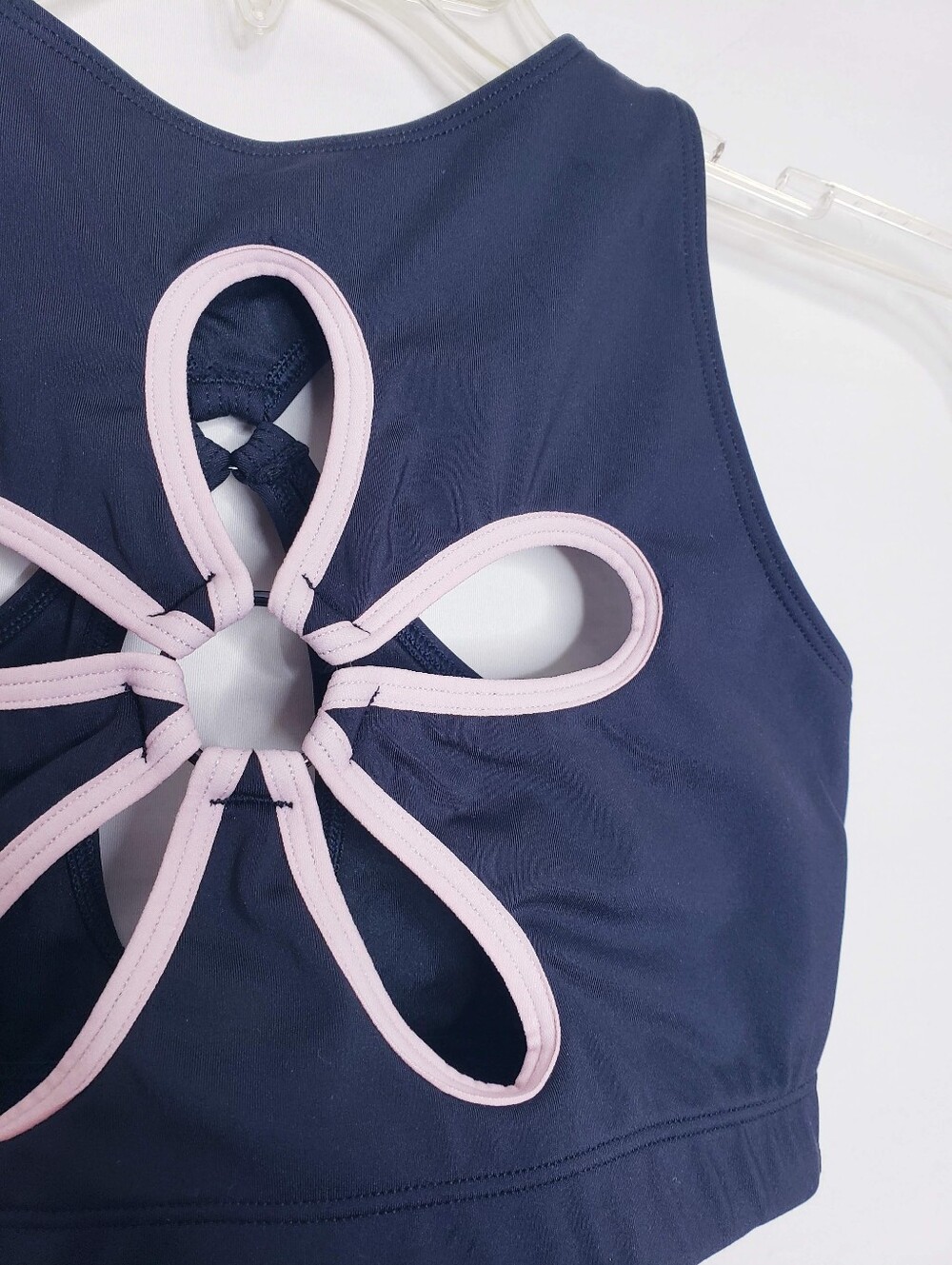 Savage X Fenty Black & Pink Flower Pop Cutout Tank Women's Size XS 0-2 - Picture 4 of 7